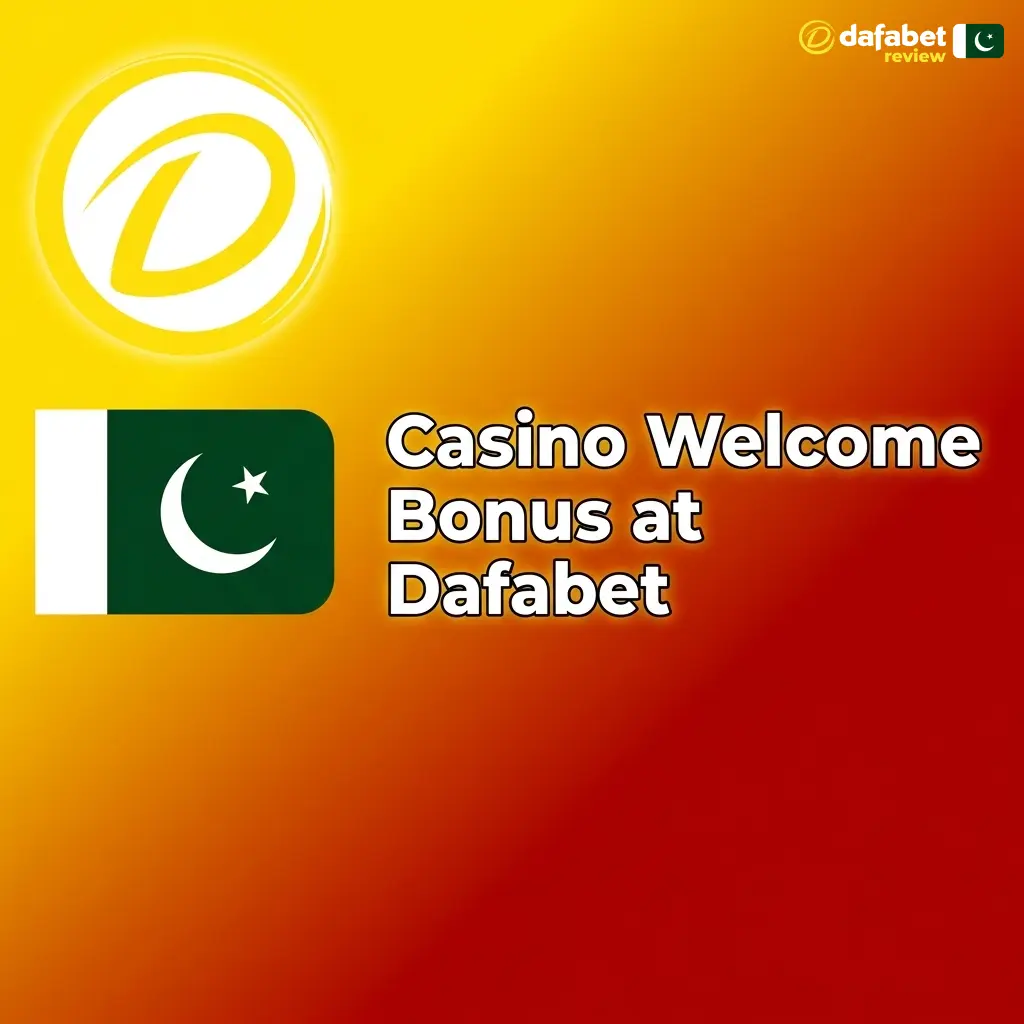 Dafabet casino welcome bonus offering 100% first deposit match up to PKR 40,000 with 30x wagering requirement