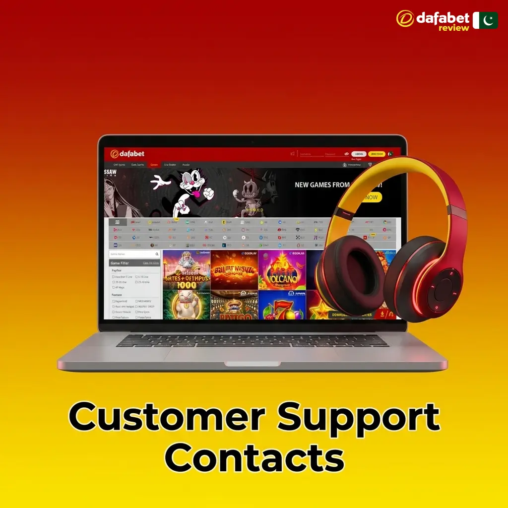 Dafabet customer support channels including live chat, email, phone, and messaging apps for Pakistan users