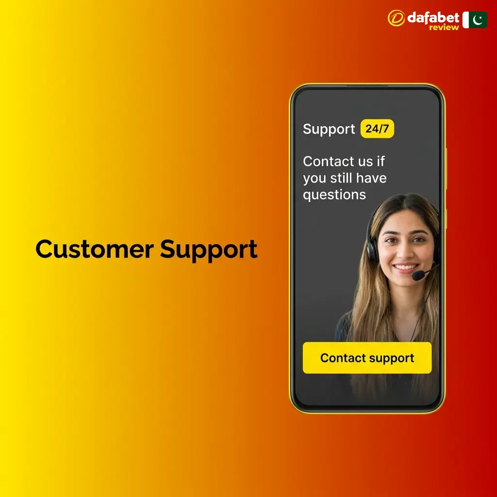 Dafabet customer support channels for Pakistan players including live chat, email, and help centre FAQ