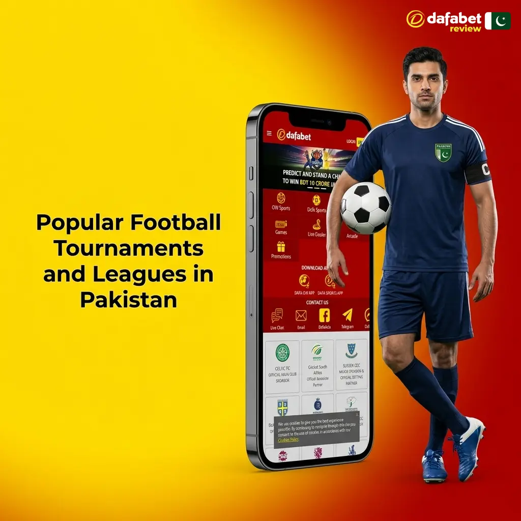 Popular football tournaments and leagues in Pakistan covered by Dafabet including FIFA World Cup, UEFA Champions League and Premier League