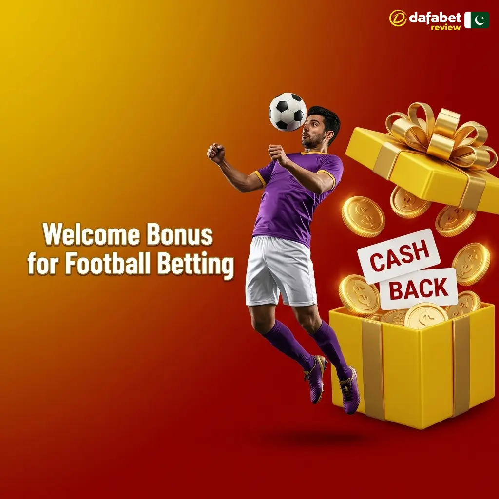 Dafabet 100% welcome bonus up to PKR 40,000 for new users on football betting markets