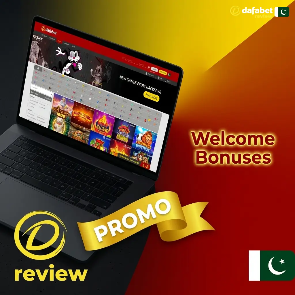 Welcome bonus table showing 100% first deposit match up to PKR 40,000 for new players in Pakistan